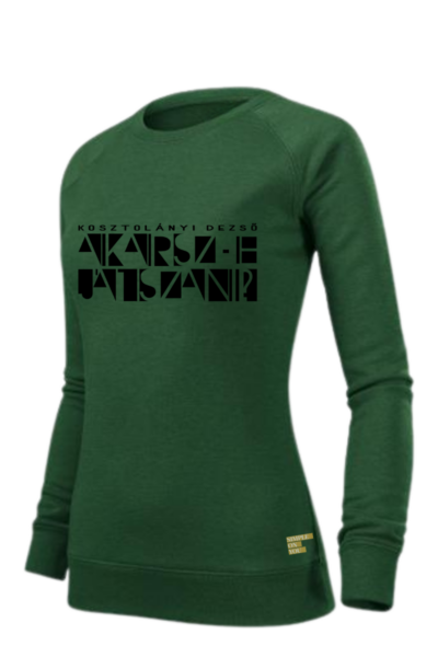 Kosztolányi Dezső: Akarsz-e játszani - basic női pulóver- zöld