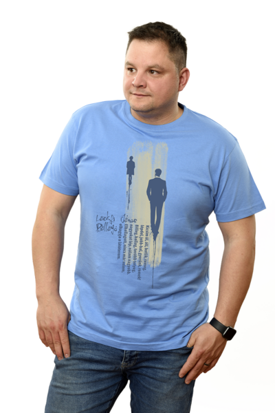 Lackfi János: Ballagó - Kék basic férfi póló